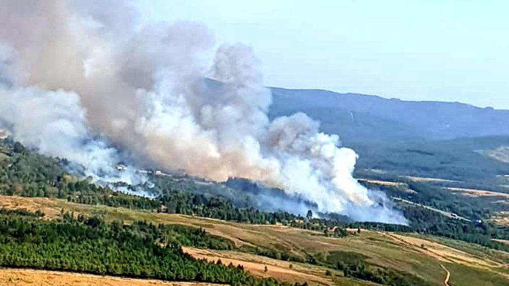 Incendio forestal declarado en Riós (comarca de Verín). (Foto: ATBrif)