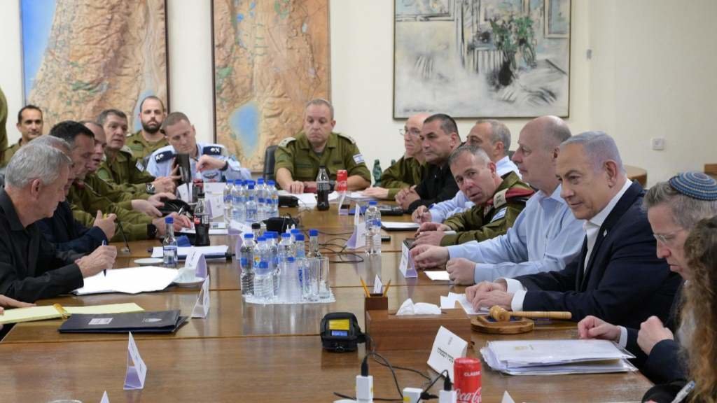 Reunión do Gabinete de Guerra de Israel, este domingo. (Foto: Amos Ben-Gershon / GPO / dpa vía Europa Press)